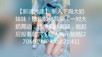 【新速片遞】 新人下海大奶妹妹！情趣装兔耳朵！一对大奶晃动，性感黑丝美腿，翘起屁股看肥穴，粗大假吊抽插[270MB/MP4/00:21:41]