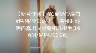 【新片速遞】 YC商场抄底白纱裙银高跟丽人❤️弯腰时透明内露出屁股缝和几根毛[166M/MP4/01:26]